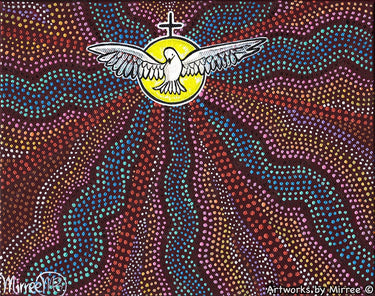 Holy Spirit Dreaming Contemporary Aboriginal Art Original Painting by Mirree